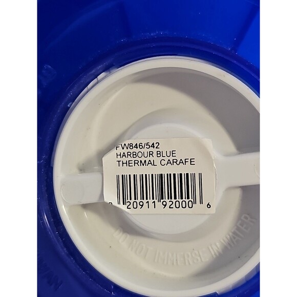 Mikasa Harbour Blue Thermal Carafe Frosted Modern Coastal Nautical Coffee Server - Picture 13 of 15